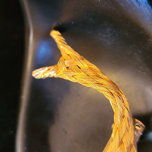 Woven Gold Whale Barrette Made in France - Picture 3 of 8